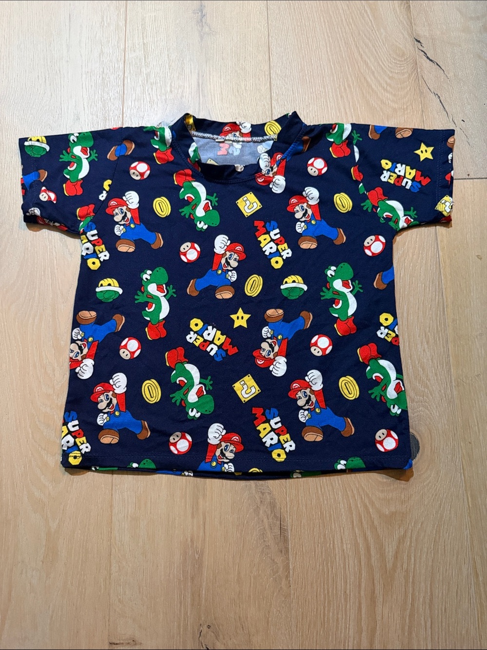 Mario brothers Nintendo Kids Navy Short Sleeve Tee
